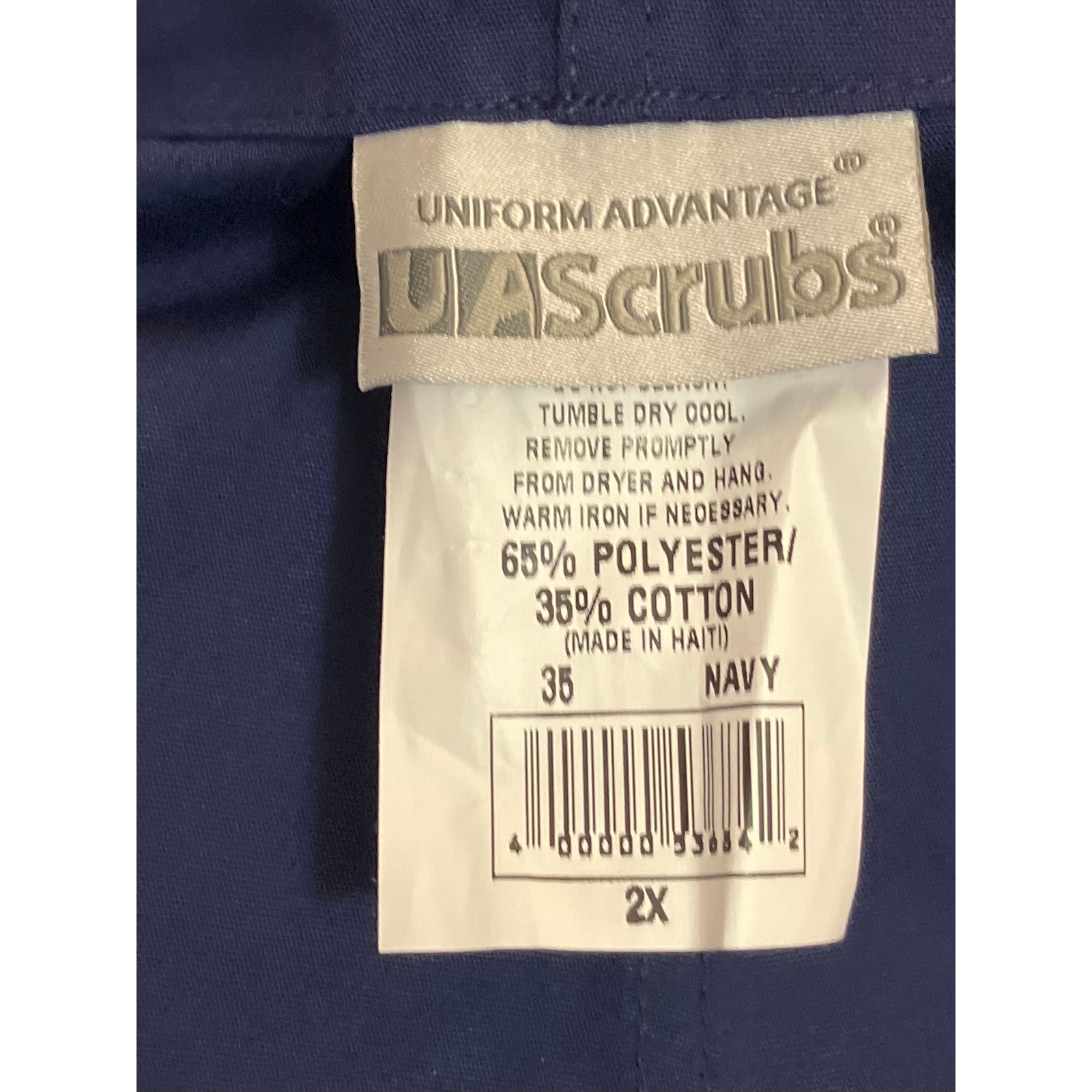 Uniform Advantage Scrubs Women's Navy Pull-On Scrub Pants Pockets | Size 2x Nwt — image 5 of 7